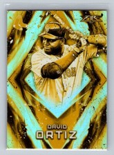 2017 Topps Fire Gold Minted Parallel #35 David Ortiz HOF Boston Red Sox Card