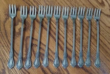 Set of 11 Oneida Kennett Square Distinction Deluxe HH Stainless Cocktail Forks