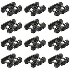 12pcs HO Gauge 1:87 Roller Bearing Truck 36" Plastic Wheel 3-Springs Bogie