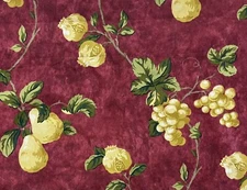 WAVERLY Mistral Scalloped Valance Grapes Pears Pomegranate Fruit 79-1/2”x21-1/2”