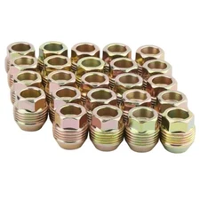 FOR 24 PC CHEVY SILVERADO 1500 FACTORY OEM TYPE GOLD ZINK M14 x 1.50 LUG NUTS
