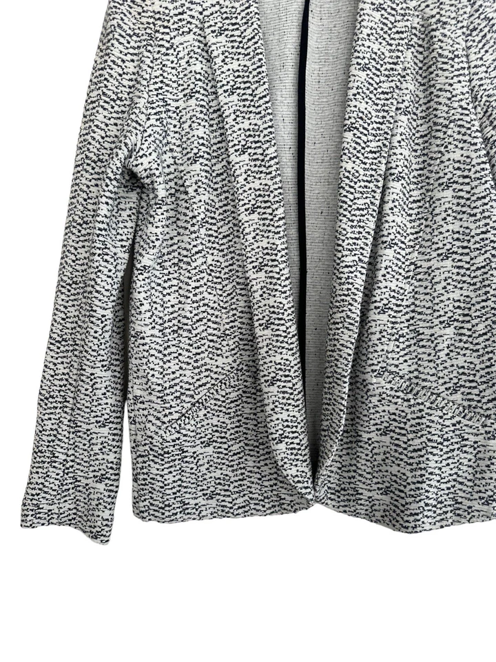 Promod Cárdigan Tejido Gris Suéter Manga Larga Almohadilla Mujer Talla Grande Foto 3 de 4