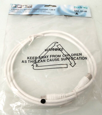 Axing SAK 151-00 Premium-line Quickfix F-Anschlusskabel 1,50m