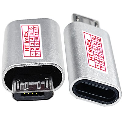 Silber - USB C zu micro USB Adapter USB 3.1 Typ C Buchse auf Micro 2.0 B Stecker