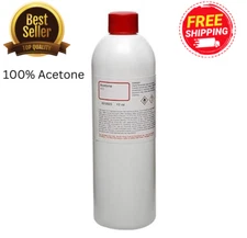new Anhydrous Acetone, 12oz - ACS Grade - 100% Acetone - Pure Acetone - The Cura