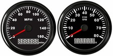 85mm Gps Speedo 160mph Odometer 85mm Tacho Rpm8000 Pulse Signal Black Usa Stock