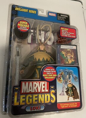 Marvel Legends Onslaught Series 13 Long Horn Loki Action Figure BAF Toy Biz 2006