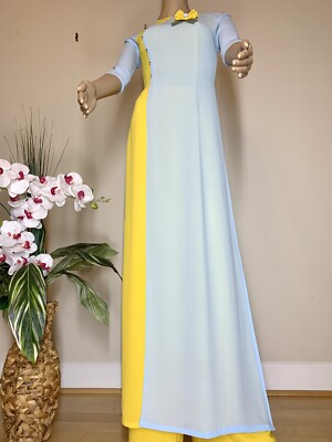 chiffon double layer dress Women's Bright Blue Double Layered Chiffon Halterneck Keyhole Maxi Dress