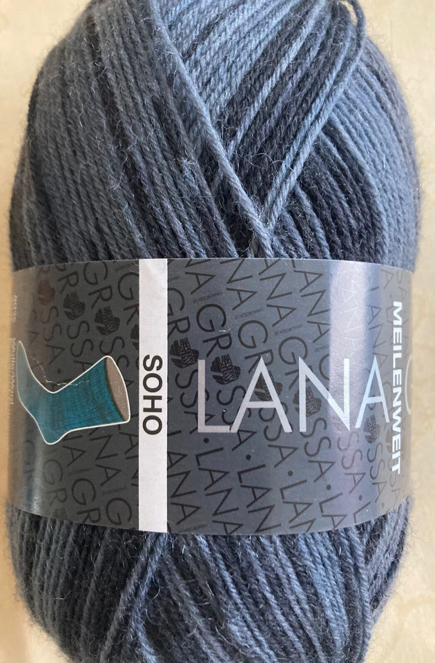 100 gr Lana Grossa Meilenweit Sockenwolle 4-fädig 80% Wolle
