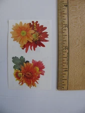 Mrs. Grossman's CHRYSANTHEMUM 2 Mods Each Mod 2" X 1.5" NOS