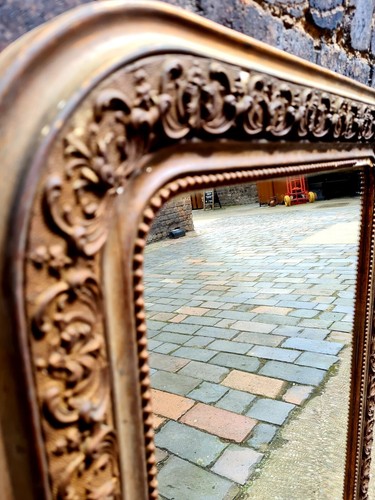Antique French Louis Philippe style overmantel mirror - Picture 3 of 6