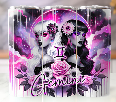 20oz Stainless Steel Tumbler   Gemini Zodiac Woman   Dual Air Sign Aesthetic