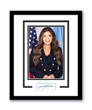 Kristi Noem Autographed Signed 11x14 Framed Photo Gov. South Dakota ICE DHS ACOA