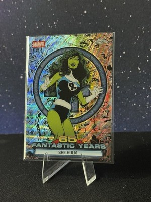 2026 Chrome Marvel Comics 65 Fantastic Years Wave Refractor She-Hulk