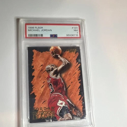 1996-97 Fleer Michael Jordan Hardwood Leader #123 PSA 7 Chicago Bulls