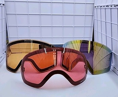 Dragon Luma Replacement Snow Goggle Lens Lot Of 3 Used