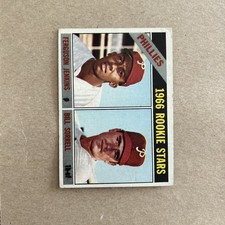 1966 Topps Baseball Phillies Rookie Stars Fergie Jenkins Bill Sorrell Card #254. rookie card picture