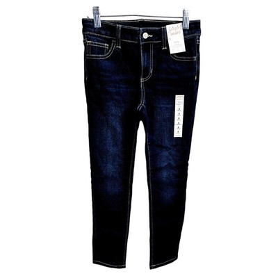 Jumping Beans Girls Size 8 Skinny Jeans Dark Wash Denim Stretchy Everyday New