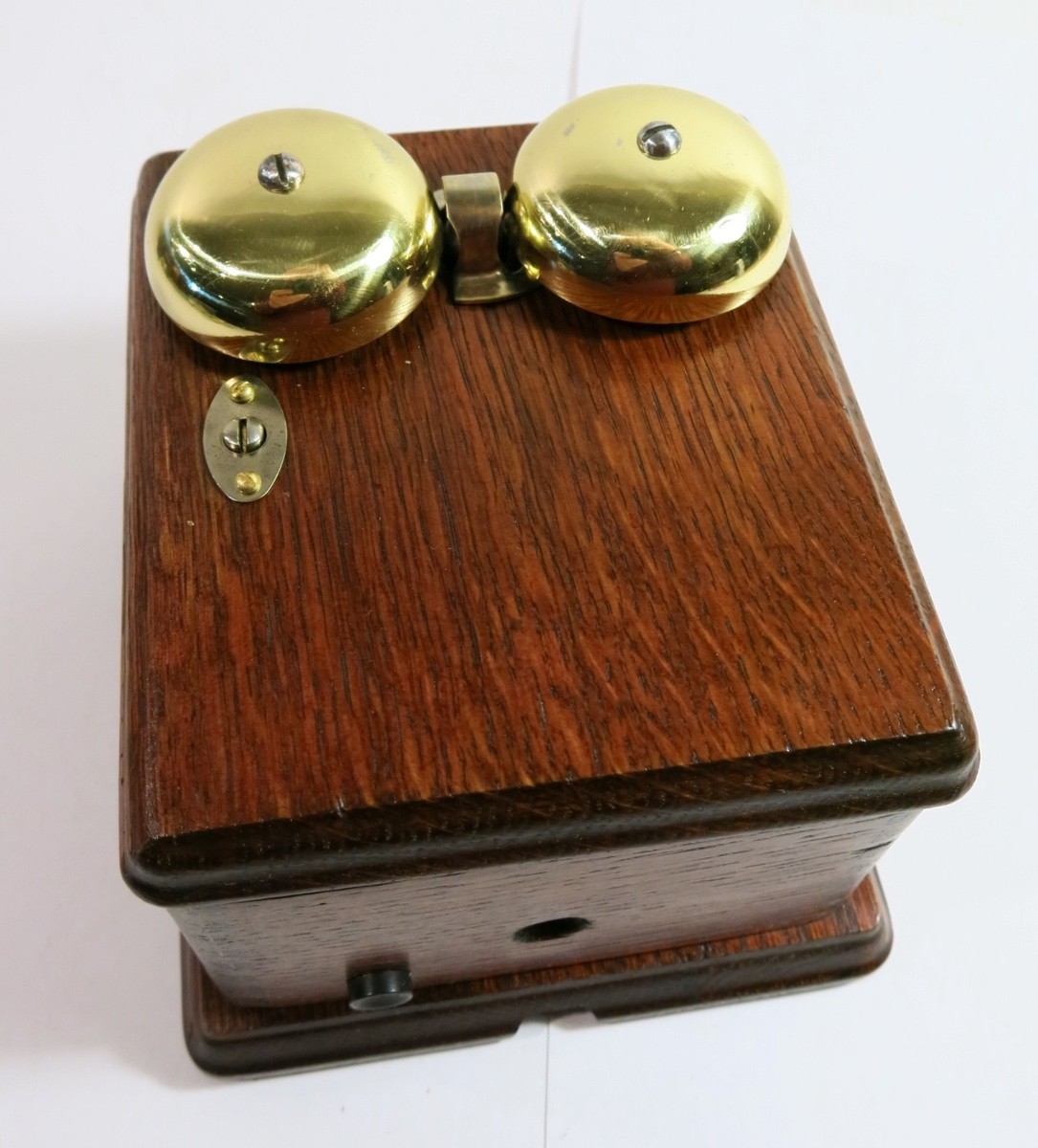 Antique Empty No. 318K Oak Telephone Ringer Box — Repurposed