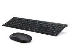 Vssoplor Wireless Keyboard and Mouse, 2.4GHz Rechargeable Compact Quiet