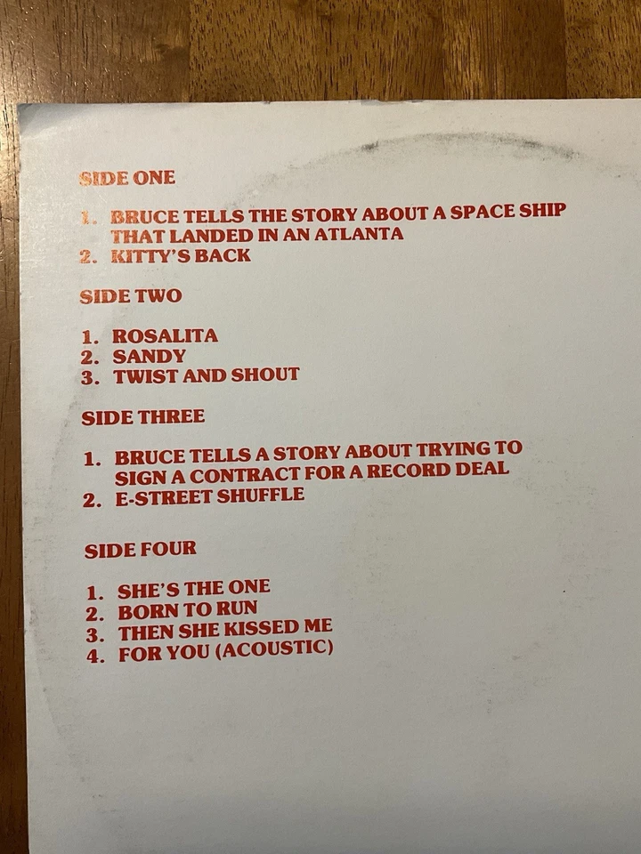 Bruce Springsteen Atlanta, Georgia , 1975 Double LP The Boss NJ 1981 Release - Image 4 of 4