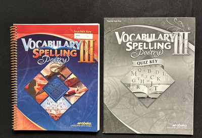 Abeka Vocabulary, Spelling, Poetry III Quiz Key and Teacher Key Grade 9