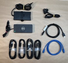 Dell D6000 USB / USB-C Universal Dock - 130W Power Supply and Cables - Ref