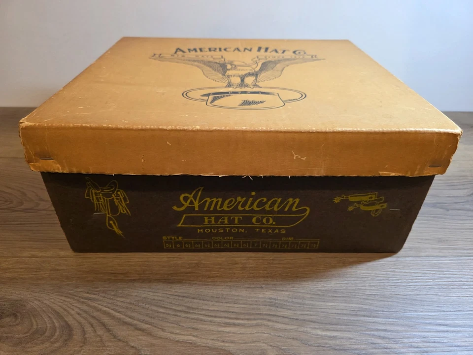 American Hat Co Vintage 60s Beaver Fur Felt Cowboy Hat Size 7 with Provenance - Image 3 of 4