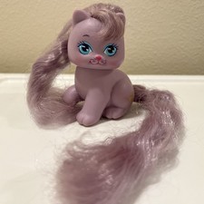 VTG 1989 Mattel My Little Pretty Kitty Purple Body  Hair ZIZI Bee Symbol