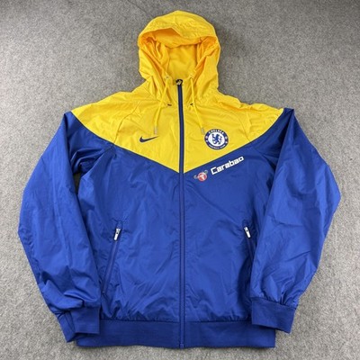 Chelsea Jacke Herren klein blau gelb Fußball Kapuze Reißverschluss Nike 2018-2019