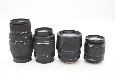Auto Focus Camera Lenses Mechanically Working Inc Canon EF-S & Sony DT ...