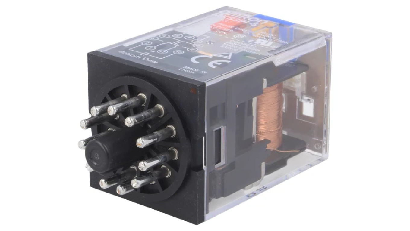 MKS3PI-5-24DC Relay: Electromagnetic 3PDT Coils: 24VDC 10A/250VAC /T2UK
