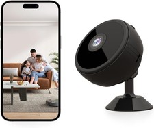Mini Wireless Security Cam w/Night Vision  Motion Detection, Phone App Control