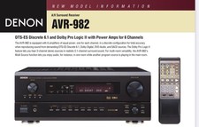DENON AVR-982 Precision Audio 5.1 Channel Home Theater Surround Sound Receiver