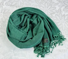 Green Handmade Silk Pashmina Shawl Cashmere  Scarf Travel Wrap Ladies Stole