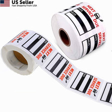 Oil Change Service Reminder Stickers - 300 Pcs 2x2 Black, 2 x 2 inch, Black