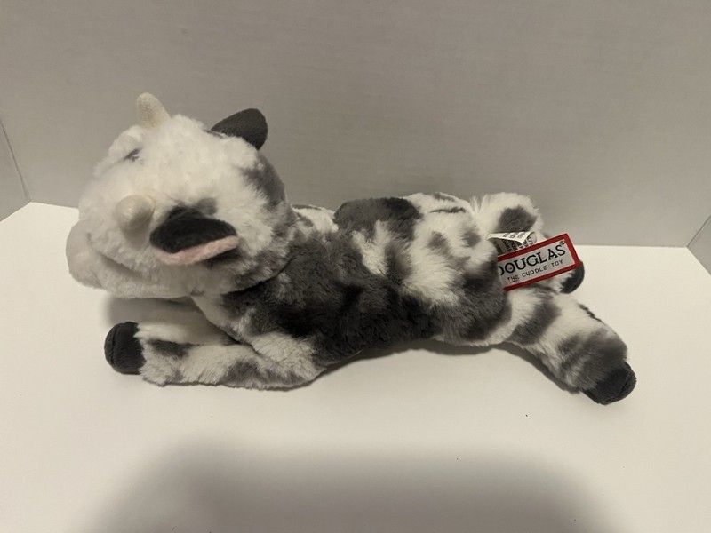 Douglas Spotted Goat plush white gray black stuffed animal