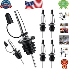 Durable Alcohol Pourers - 6 Pack Stainless Steel Spouts with Leak Prevention