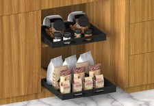 Expandable Pull Out Cabinet Organizer - 17" Deep, Adhesive No Drill, Expandab...