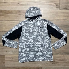 Pelagic Mens Aeroflex Pro Digital Camo Hoodie Size Small Green And Black