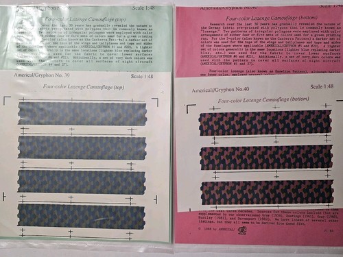 Americal / Gryphon 1:48 Four-Color Lozenge Camouflage #39 Top and #40 Bottom