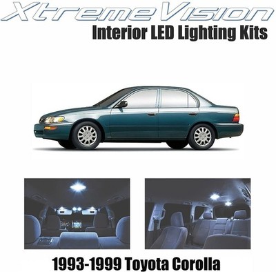 XtremeVision Interior LED for Toyota Corolla 1993-1999 (4 Pieces) Cool White...