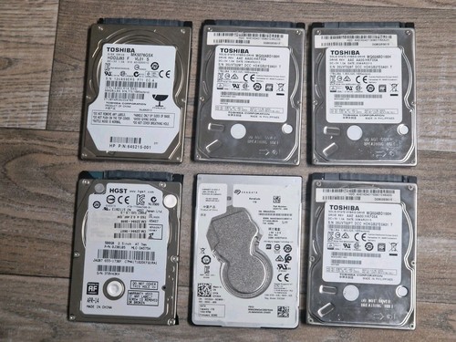 Konvolut 6x  SATA 2,5" Notebook Festplatte MQ02ABD100H/1tb /500gb