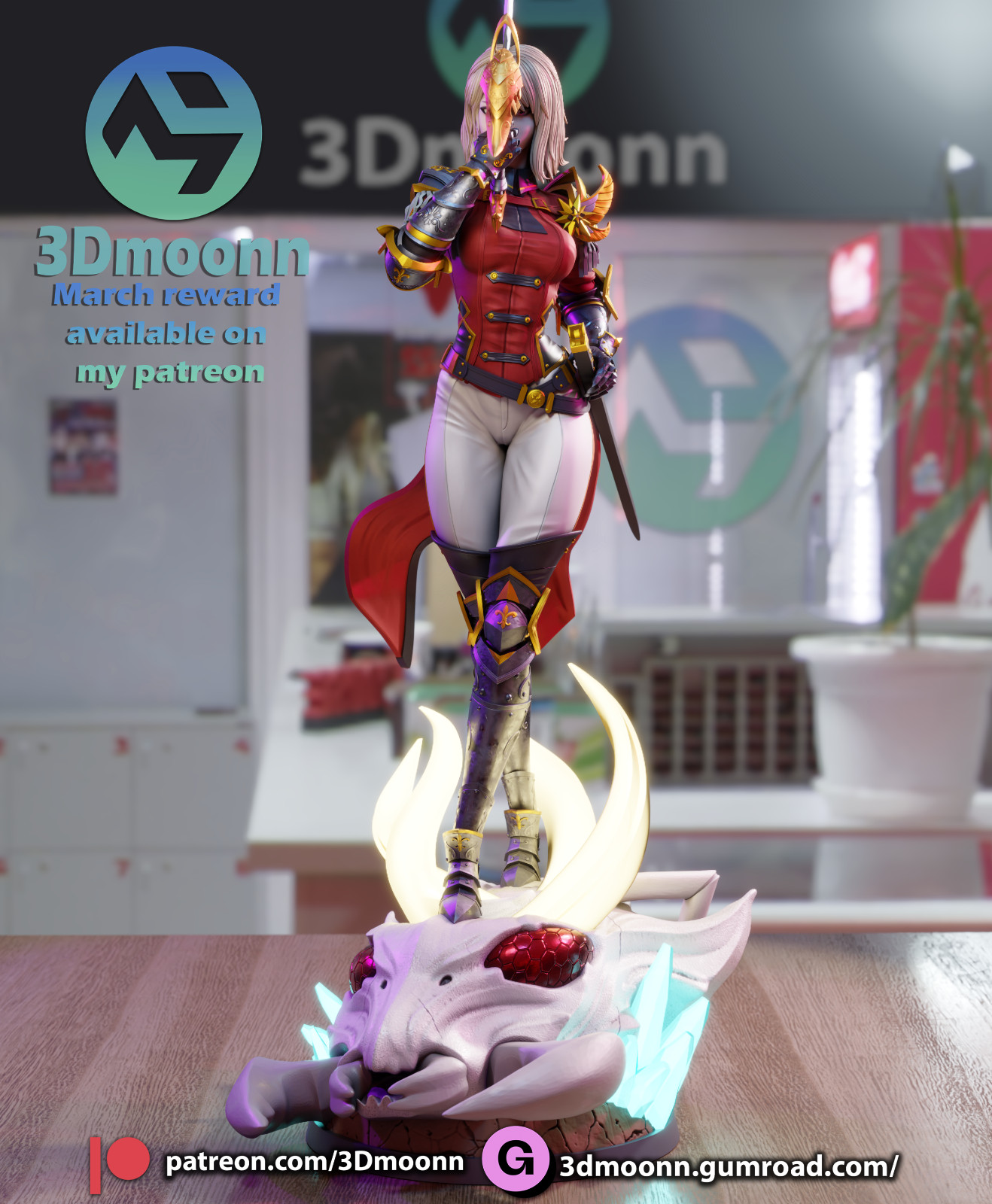 Cha Hae In Solo Leveling - Figure 3d Print Model kit Unpainted Unassembled