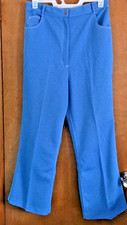 SEARS Perma-Prest Womens Pants Jeans Style Light Blue High Waist Size 38 Vintage