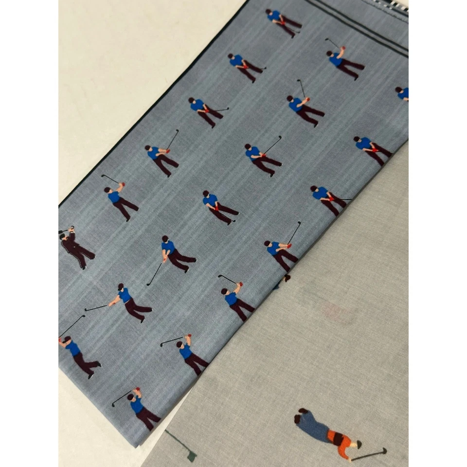 Juego de 2 pañuelos cuadrados de bolsillo de golf A. Testoni para hombre Foto 2 de 4