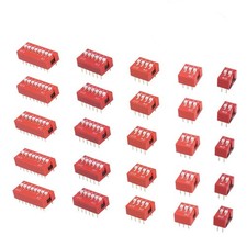 35 Pcs 2.54 mm Plastic Dip Toggle Slide Coding Switch for Circuit Control