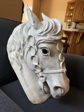 Ooak Large Pottery Carousel Horse Head Mount
