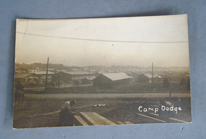 WWI postcard Camp Dodge Iowa, 1917 cancellation