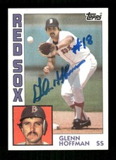 1984 Topps 523 Glenn Hoffman signed auto autograph  bold blue sharpie   MZ BXCP5